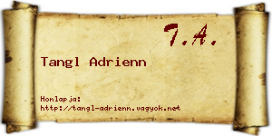 Tangl Adrienn névjegykártya
